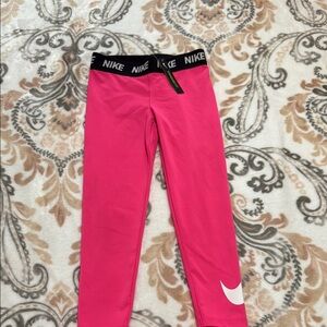 Nike Pink Athletic Leggings with Swoosh